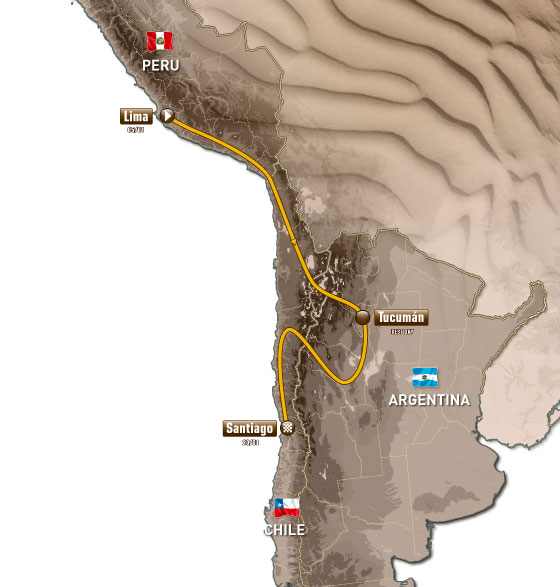 Dakar  2013 trasa